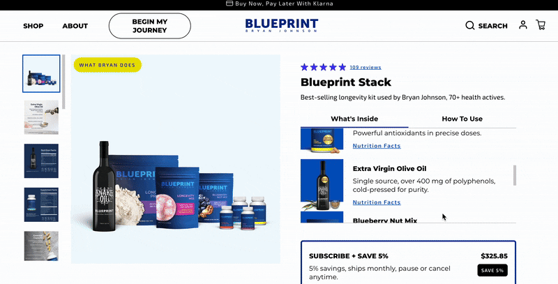 unnamed Blueprint landing page inside VidTao YouTube Spy Tool