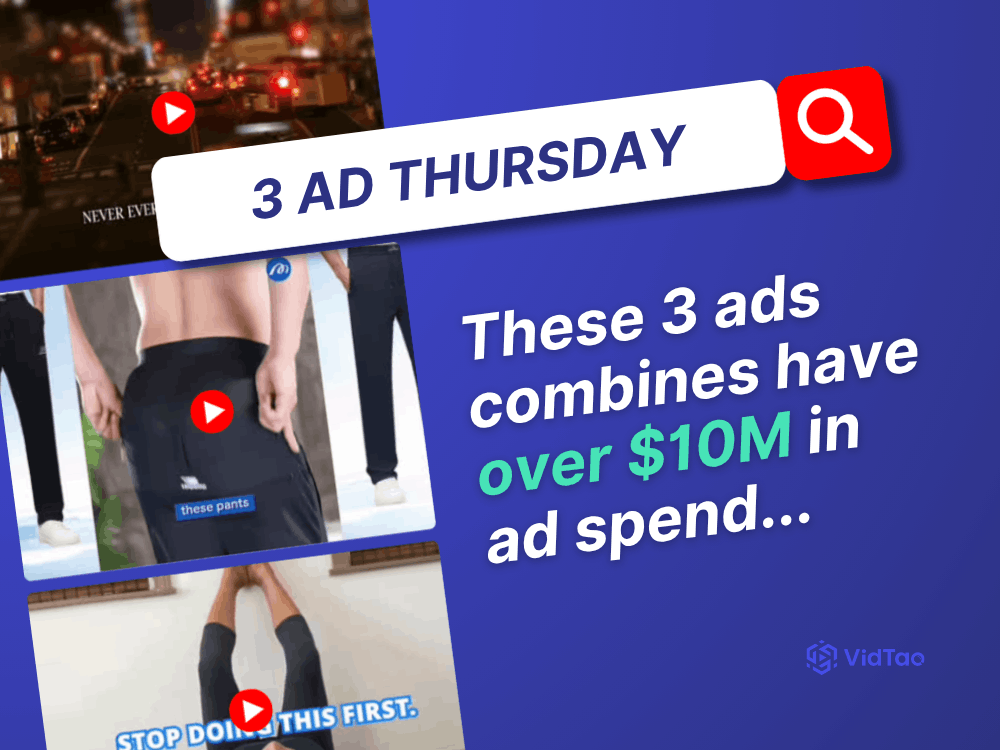 3 ads over 10M dollars in VidTao ad spy tool cover image