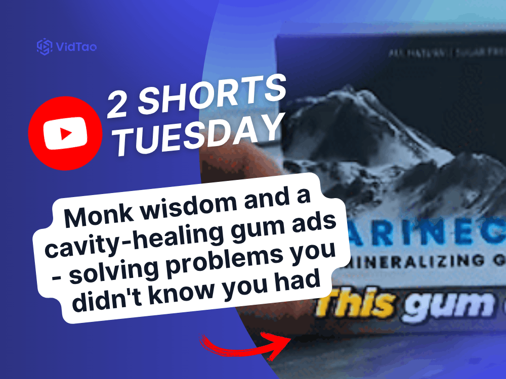 monk chewing gum cover image VidTao ad intelligence tool
